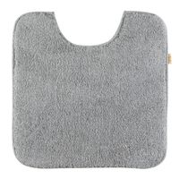 Коврик д/WC 60х60 см., без вышивки, серый, окантовка серебро 30758 — фото 1, Коврики для ванной комнаты