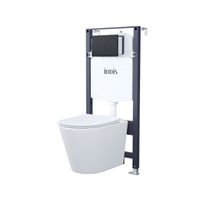 Товар: Комплект 3в1: подвесной унитаз, инсталляция и клавиша смыва IDDIS арт-BASC020i73 - фото 2 Комплект 3в1: подвесной унитаз, инсталляция и клавиша смыва IDDIS арт-BASC020i73 — фото 2, Комплекты унитаз + инсталляция
