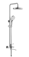 Душевая система с тропическим душем BELZ B24812-1, сатин — фото 1, Душевые стойки