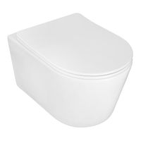 Унитаз подвесной Azario Ollin 360х535х371 безободковый, слив "Торнадо", с быстросъемным сиденьем микролифт арт-AZ-0513R — фото 1, Подвесные унитазы