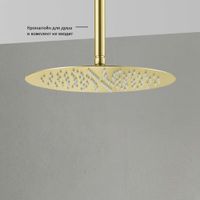 Товар: AQ2075BG круглый верхний душ 300*2 мм, шлиф. золото - фото 5 AQ2075BG круглый верхний душ 300*2 мм, шлиф. золото — фото 5, Верхние души