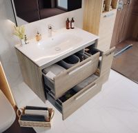 LAGO Тумба под раковину VICTORIA 80, светлый дуб, ROCA арт-7857296444 — фото 2, Тумбы под раковину