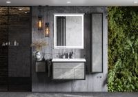 Шкаф-колона УЭЛЬС 30, графит 1A267703WA6A0 — фото 5, Шкафы для ванной