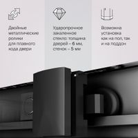 Товар: Gem душевое огражд квадратн.,раздвиж.двери 80x80 черный мат.,стекло прозрачн арт-W90G-403-8080-BT - фото 3 Gem душевое огражд квадратн.,раздвиж.двери 80x80 черный мат.,стекло прозрачн арт-W90G-403-8080-BT — фото 3, Квадратные душевые уголки