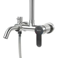 BOND Smart Душевая система с тропическим душем и смесителем с изливом арт-B63-9100 — фото 2, Душевые стойки