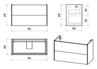 Тумба под раковину арт-TOY-09080-0102Я — фото 5, Тумбы под раковину