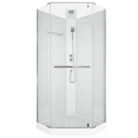 Товар: Кабина CHIKA901T душевая без крыши Ceruttispa (90x90x215-225) - фото 1 Кабина CHIKA901T душевая без крыши Ceruttispa (90x90x215-225) — фото 1, Душевые кабины