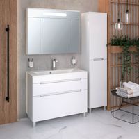 Тумба напольная OLIVIA 100 /2 ящ/ AQUA DE MARCO 2100COLI/F — фото 10, Тумбы под раковину