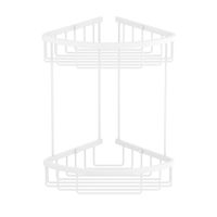 Полка угловая двойная Timo Saona 13082/16 белый матовый — фото 1, Полки для ванной и душа