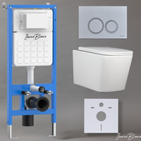 Комплект 3в1 IBERICA BLANCA инсталляция SILENCIO, унитаз TOLEDO ALTO белый, кнопка смыва ESTI-O хром матовый (IB001.TLA.234.824) — фото 1, Комплекты унитаз + инсталляция