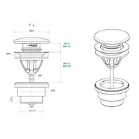 Донный клапан GLOBO RUBINETT цвет белый матовый FI012BO — фото 3, Донные клапаны