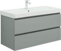 Тумба с раковиной Aquanet Вега 2.0 100 2 ящ. цв.мисти грин (раковина Flat) арт-00344772 — фото 1, Тумбы с раковиной