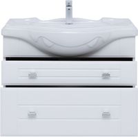 Тумба под раковину Aquanet Рондо 85 белый глянец арт-00304289 — фото 8, Тумбы под раковину