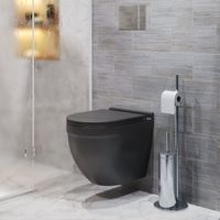 Товар: Унитаз подвесной Grossman (520*360*410) безободковый,черный матовый с тонкой крышкой,микролифт,смыв торнадо,1 место арт-GR-4483BMSQ - фото 7 Унитаз подвесной Grossman (520*360*410) безободковый,черный матовый с тонкой крышкой,микролифт,смыв торнадо,1 место арт-GR-4483BMSQ — фото 7, Подвесные унитазы