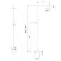 Душевая стойка ABBER Weiss Insel AF8020L без излива, хром — фото 3, Встраиваемые душевые комплекты