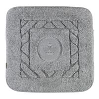 Коврик д/ванной комнаты 60х60 см., вышивка логотип КОРОНА, серый, окантовка серебро 30761 — фото 1, Коврики для ванной комнаты