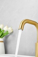 Смеситель для раковины BELZ , брашированное золото арт-B10810-5 — фото 4, Смесители для раковины