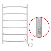 Полотенцесушитель электрический AZARIO VERONA 500/800 6 секций, диммер справа, белый арт-AZ04858W — фото 3, Электрические полотенцесушители