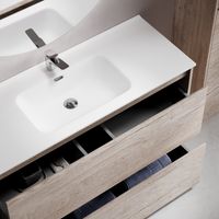 Тумба под раковину SANCOS Libra Floor напольная, 1190х450х840, c двумя ящиками оснащенными доводчиками, дуб галифакс натуральный, арт. арт-LB120F-1EG — фото 5, Тумбы под раковину