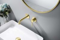 Товар: AQ1313BG ЕВРОПА смеситель для раковины настенный 2 отв. (внешняя и скрытая часть), шлиф. золото - фото 5 AQ1313BG ЕВРОПА смеситель для раковины настенный 2 отв. (внешняя и скрытая часть), шлиф. золото — фото 5, Смесители для раковины