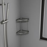 Полка угловая двойная Timo Saona 13082/18 черное золото — фото 3, Полки для ванной и душа