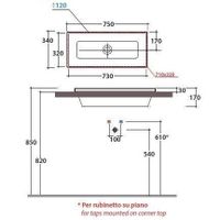 Раковина GLOBO STOCKHOLM на столешницу без отверстий цвет белый арт-FO075BI — фото 3, Раковины встраиваемые сверху