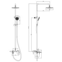 Товар: Душевая система Azario FLORIDA ROUND с круглым тропическим душем, поворотным изливом, хром арт-AZ-WSA654233C - фото 2 Душевая система Azario FLORIDA ROUND с круглым тропическим душем, поворотным изливом, хром арт-AZ-WSA654233C — фото 2, Душевые стойки