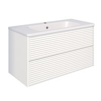 Тумба подвесная с умывальником PARMA 100 /белая/ AQUA DE MARCO 5100WPAR — фото 2, Тумбы с раковиной