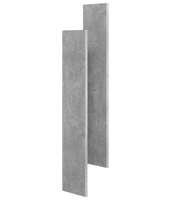 Зеркальный шкаф 120 см с двумя дверьми на петлях с доводчиком. Цвет бетон светлый арт-MOB0412+MOB0717BS — фото 2, Зеркальные шкафы в ванную