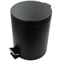 GIFORTES Ведро д/мусора 5 литров круглое, с крышкой SOFT CLOSE, черный матовый 32672 — фото 1, Мусорные ведра