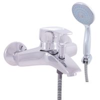 Смеситель Kongo для ванной с душевым комплектом, держатель стабильный, арт-K054.5/1 — фото 1, Смеситель для ванны