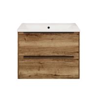 Тумба под раковину подвесная La Fenice Tesoro FNC-01-TES-DGT-80-2, табак — фото 1, Тумбы под раковину