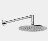 Верхний душ, Gessi, Anello, регулируемый, тип установки-настенный, размер душевого диска, мм-250*250, форма-круглая, держатель-в комплекте, размер держателя, мм-358, цвет-хром арт-63348.031 — фото 1, Верхние души