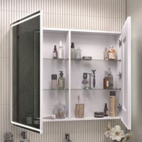 Зеркальный шкаф VIGO Geometry Classic 100 подвесной белый (119) — фото 3, Зеркальные шкафы в ванную