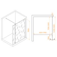 Душевая перегородка RGW WA-050B (WA-002B + Z-070B) 1200 351005023-14 — фото 11, Душевые перегородки