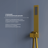 Душевая система скрытого монтажа RGW SP-56Gb, (Головной душ, смеситель, ручной душ, излив) арт-51140856-06 — фото 4, Встраиваемые душевые комплекты