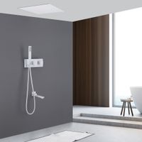 Товар: Душевая система ABBER Daheim AF8254W скрытого монтажа с изливом, термостат, белая матовая - фото 2 Душевая система ABBER Daheim AF8254W скрытого монтажа с изливом, термостат, белая матовая — фото 2, Встраиваемые душевые комплекты