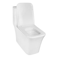 Унитаз-моноблок AZARIO STOUN 405х750х780 напольный, безободковый, в комплекте с сиденьем дюропласт микролифт, белый арт-AZ-1109 — фото 2, Напольные унитазы