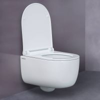 Унитаз BERGES подвесной EGO Real Rimless 49см, сиденье дюропласт Toma Slim SO, микролифт, быстросъем арт-082111RR — фото 11, Подвесные унитазы