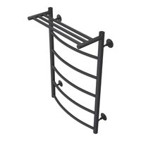 Полотенцесушитель VERONA 500/800 электрический ГРАФИТ с полкой R 5 пер. AZARIO арт-AZ83879PG — фото 2, Электрические полотенцесушители