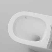 Унитаз напольный Grossman (605х380х825) безободковый,белый матовый с тонкой крышкой,микролифт,смыв торнадо,2 места арт-GR-4450MSQ — фото 6, Напольные унитазы