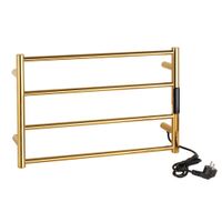 Электрический полотенцесушитель мини 560x370x90 мм, 63W, нержавеющая сталь, полировка, золото 704153081 — фото 3, Электрические полотенцесушители