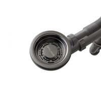 Арматура сливная MILACIO MCU.015.GM сталь вороненая — фото 2, Прочие комплектующие для слива и канализации