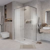 Душевое ограждение Grossman Galaxy 1/2.K33.01.70.10.02-1/2.K33.01.10L.10.02 (70х100х195) раздвижная,хром,стекло шиншилла,2 места арт-300.K33.01.70R10L.10.02 — фото 3, Прямоугольные душевые уголки