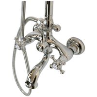 PRESTIGE Душевой настенный гарнитур (см-ль д/ванны/колонна ARCO/верхний душ/шланг/ручной душ), хром 32779 — фото 3, Душевые гарнитуры