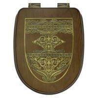Товар: GIANETA Крышка/сиденье унитазa, с системой Microlift, цвет Noce с метал.декором"узор"/бронза 27912 - фото 1 GIANETA Крышка/сиденье унитазa, с системой Microlift, цвет Noce с метал.декором"узор"/бронза 27912 — фото 1, Сиденья для унитаза