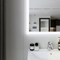 Зеркало Бриклаер Вега/Мальта 75 LED подсветка на взмах руки, часы арт-4627125414374 — фото 5, Зеркала в ванную комнату