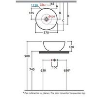 Товар: Раковина GLOBO T-EDGE на столешницу без отверстий цвет белый арт-B6T37BI - фото 3 Раковина GLOBO T-EDGE на столешницу без отверстий цвет белый арт-B6T37BI — фото 3, Раковины накладные