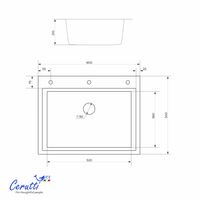 Мойка GLORIA60B nano black (графит) кухонная из нержавеющей стали (600х500х220) Ceruttispa арт-CT11258 — фото 5, Кухонные мойки