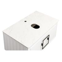 Столешница La Fenice Granite Gray Structural 100 см, белая FNC-03-PL01-100 — фото 1, Консоли